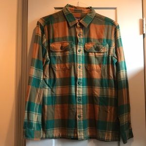 Flannel button down with front pockets